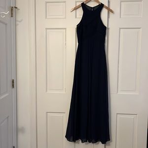 Bill Levkoff navy formal / bridesmaid dress